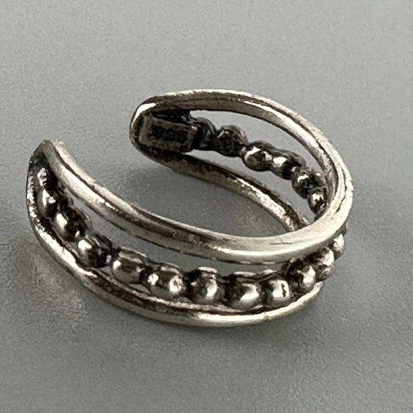 Sterling Silver Triple Band Ear Cuff – No Piercing Needed - Picture 4 of 14